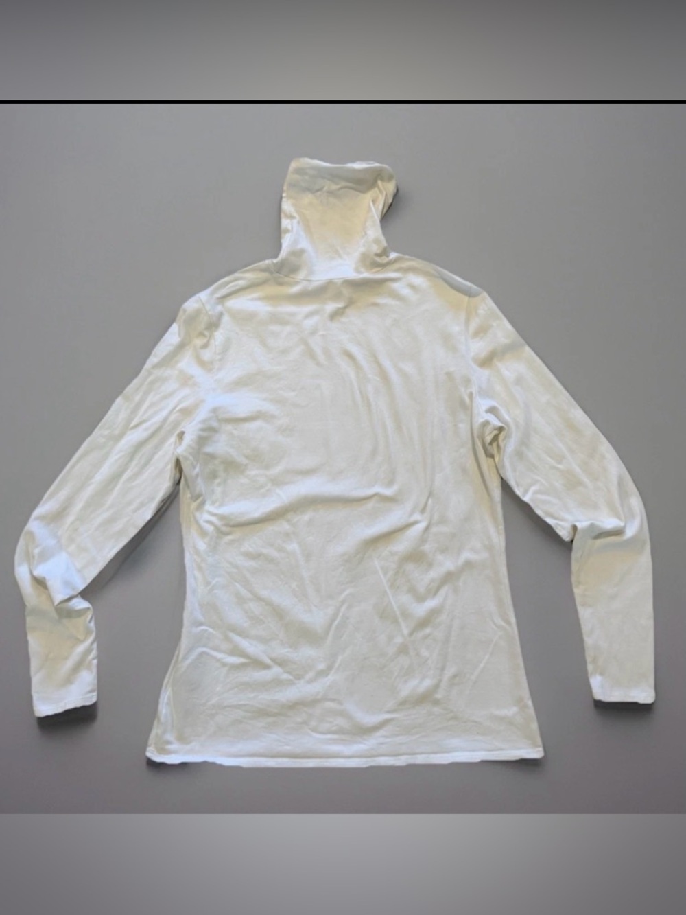 Peruvian Connection Extreme T Neck Ivory Pima Cotton Stretch Turtleneck Sz XL